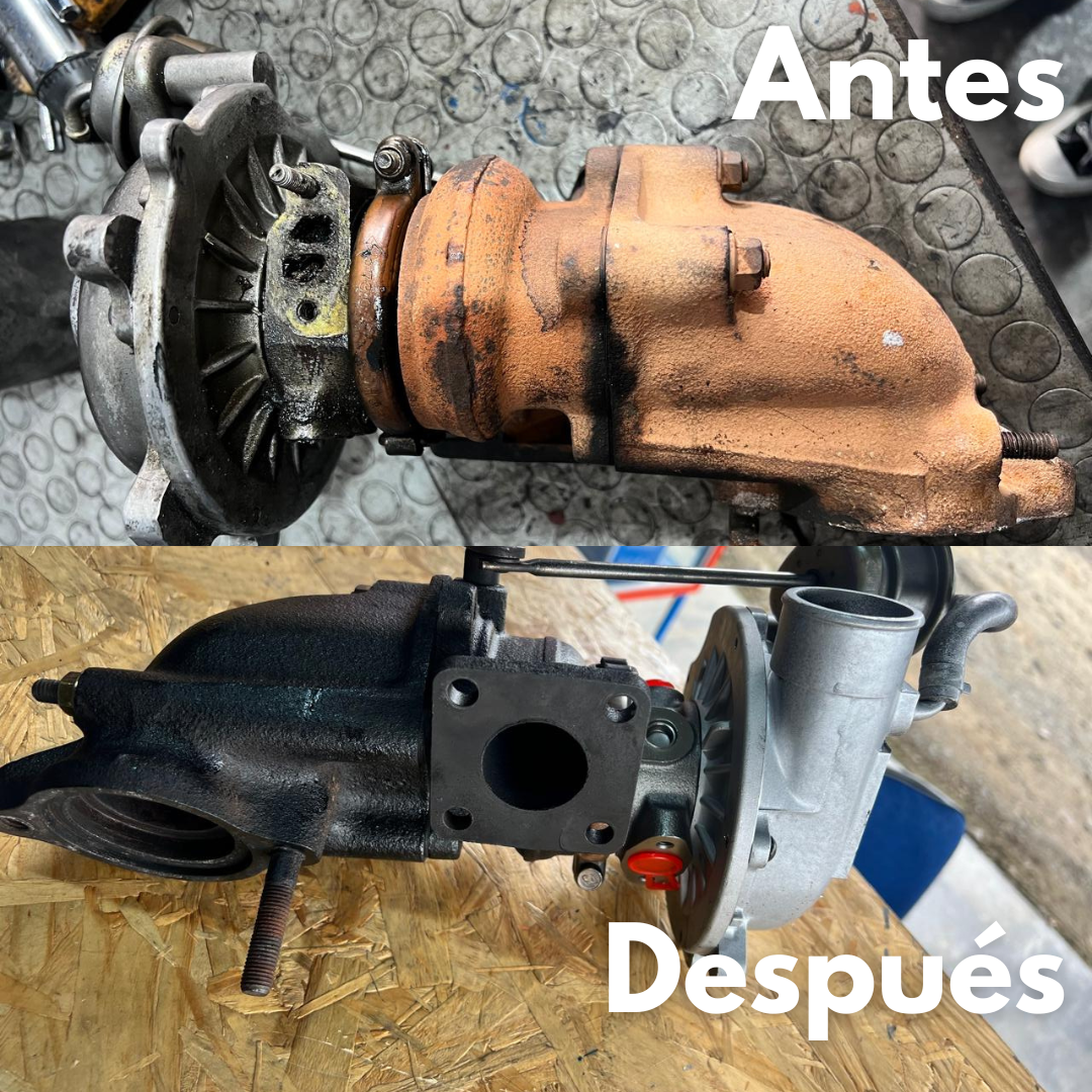 Antes y después de un turbocargador